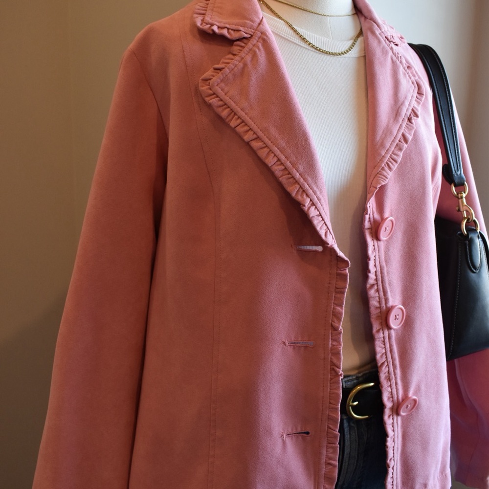 Parisian Pink Ruffle Blazer - Picture 4 of 5